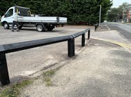 Birds Mouth Wooden Car Park Rail Fence Bury